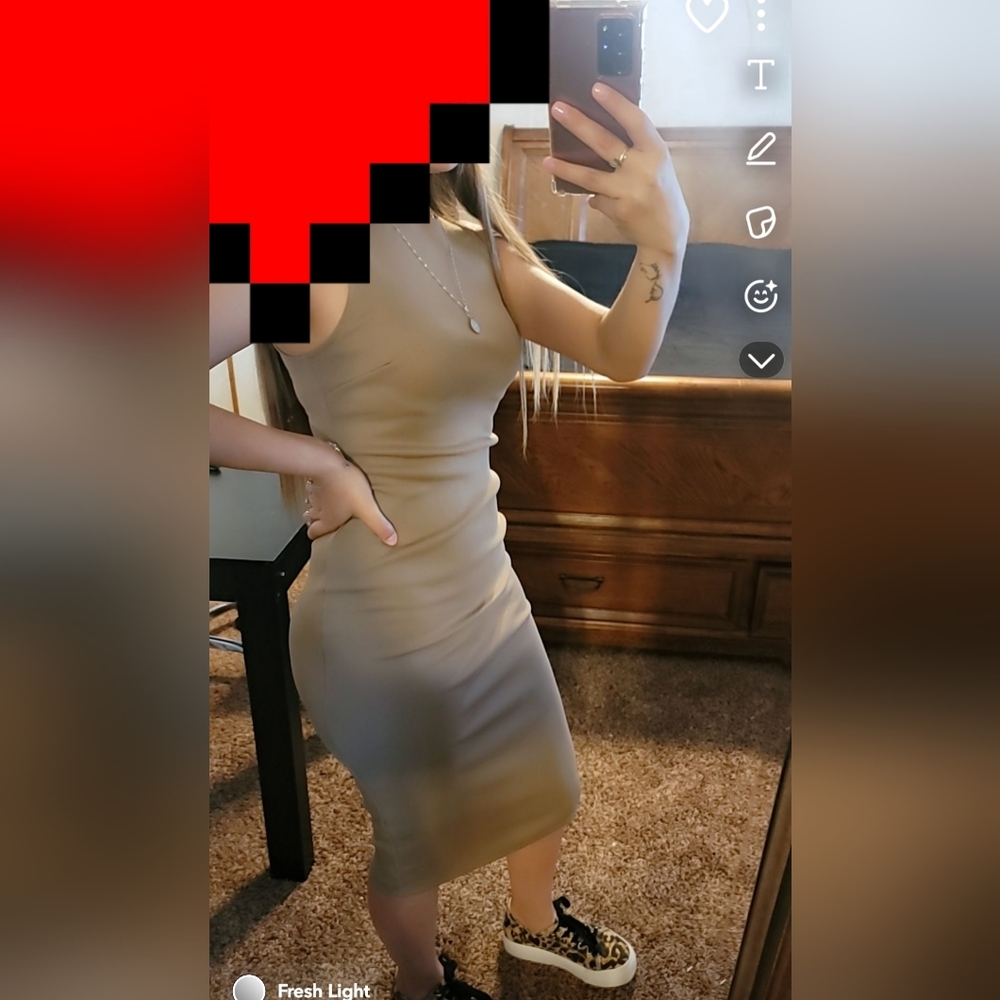 Forever 21 Tan Midi Dress